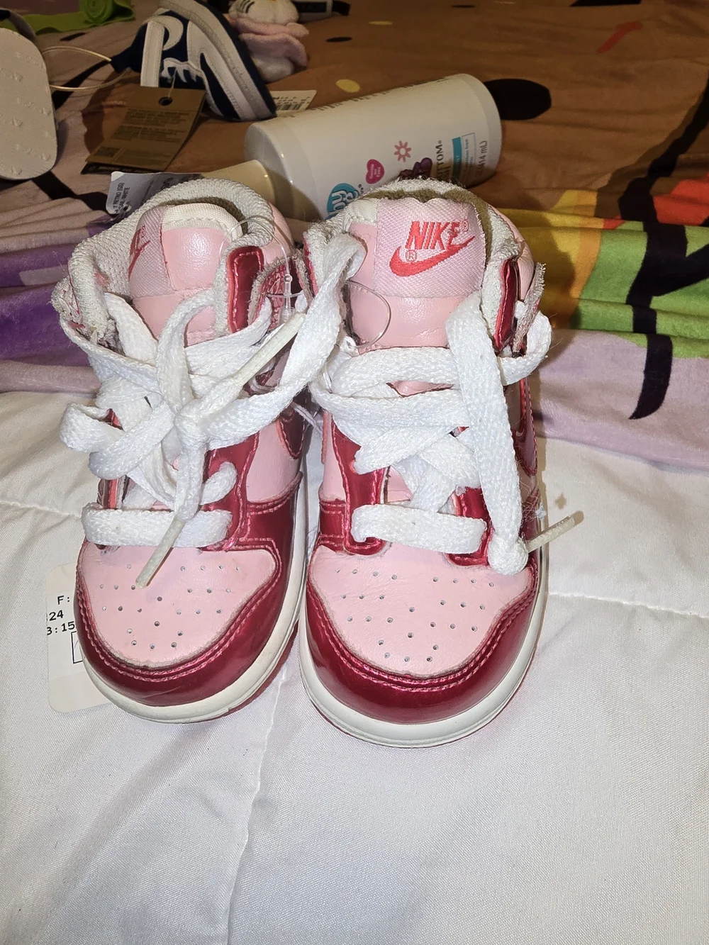 Nike Kids' Pink High-Top Sneakers - Shimmer Pink